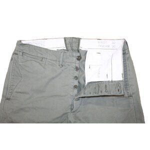 RRL Ralph Lauren Twill WWII Military Field Utility Pant Drab Olive Button Fly 32